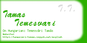 tamas temesvari business card